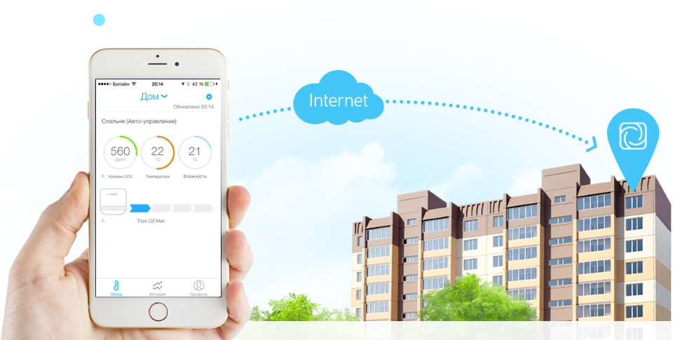 MagicAir связывается с вашим смартфоном, где бы вы ни были