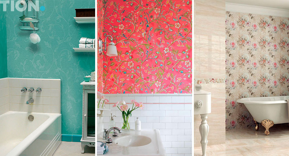 Обои для ванной комнаты